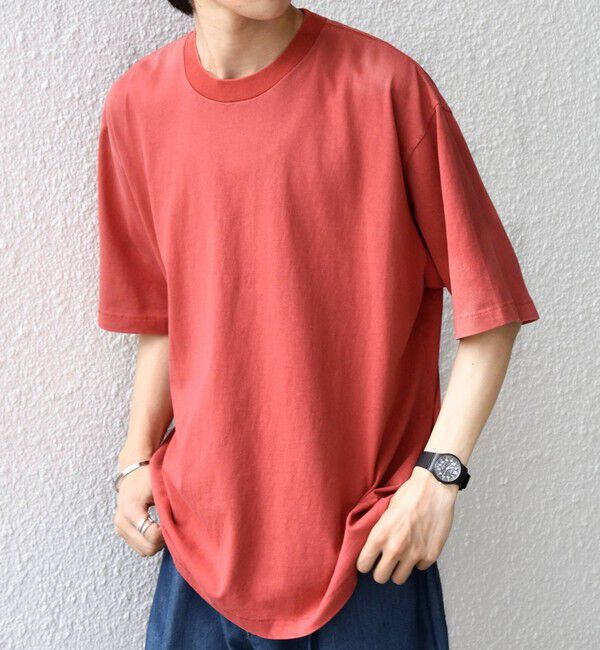 SHIPS any「【SHIPS any別注】ONEITA:〈洗濯機可能〉ピグメント ダイ リラックス Tシャツ◇」|Tシャツ・カットソー|レッド
