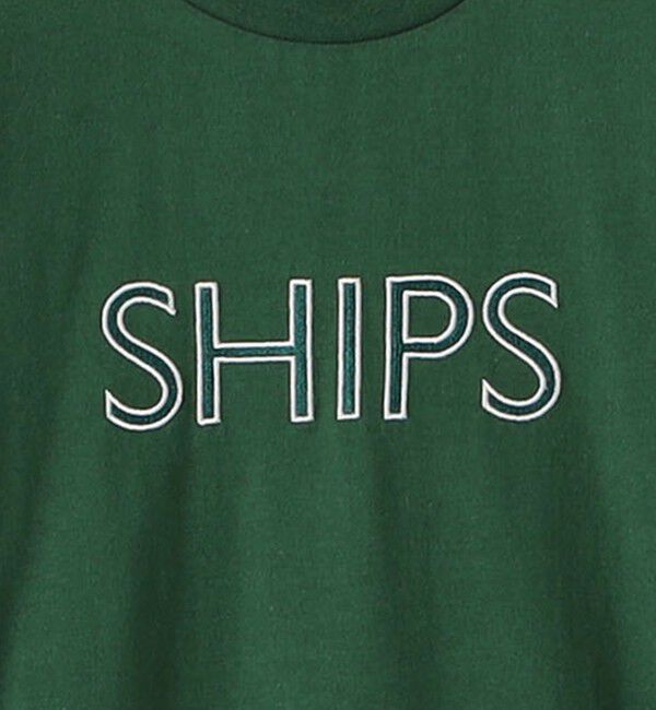 SHIPS KIDS「SHIPS KIDS:100～130cm/ 刺繍 ロゴ ロングスリーブ Tシャツ」|Tシャツ・カットソー|
