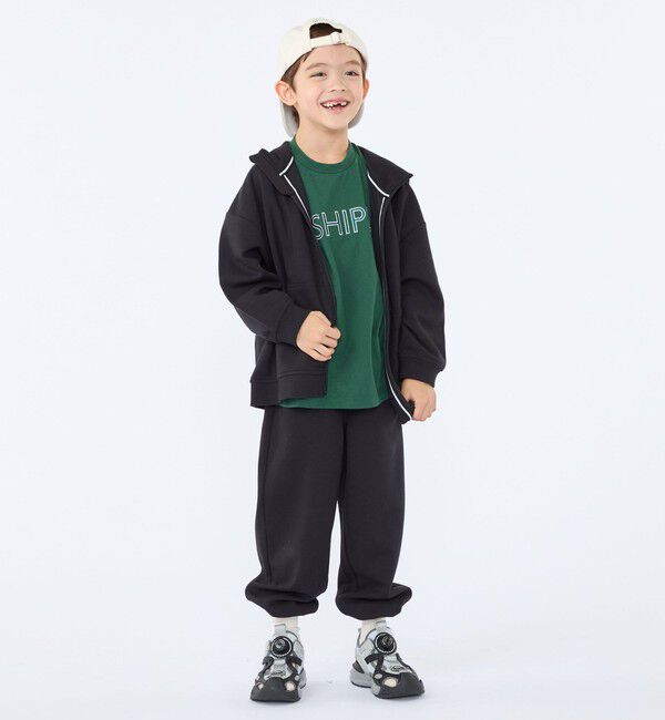SHIPS KIDS「SHIPS KIDS:100～130cm/ 刺繍 ロゴ ロングスリーブ Tシャツ」|Tシャツ・カットソー|