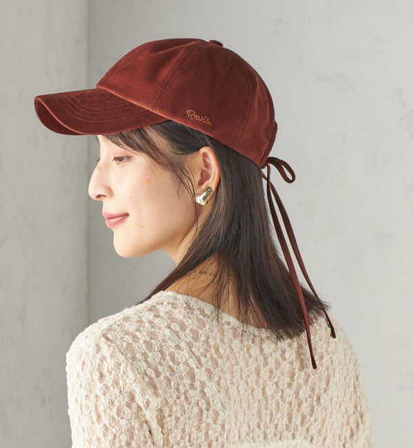 SHIPS for women「Revis.: コーデュロイ リボン キャップ」|キャップ・キャスケット|ワイン