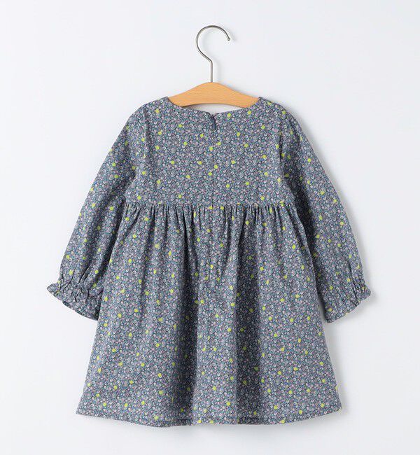 SHIPS KIDS「SHIPS KIDS:80～90cm / リバティ ギャザー ワンピース 長袖」|ワンピース|