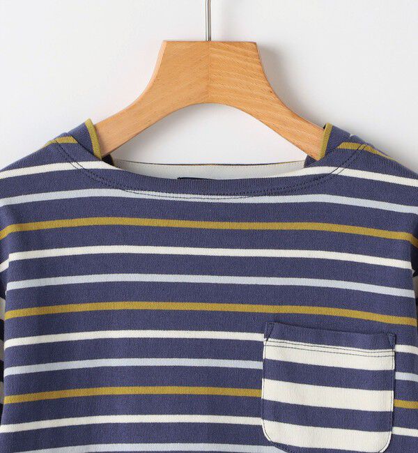 SHIPS KIDS「SHIPS KIDS:140～160cm /クレイジーパターン ボーダー ロングスリーブ Tシャツ」|Tシャツ・カットソー|