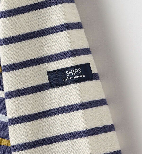 SHIPS KIDS「SHIPS KIDS:140～160cm /クレイジーパターン ボーダー ロングスリーブ Tシャツ」|Tシャツ・カットソー|