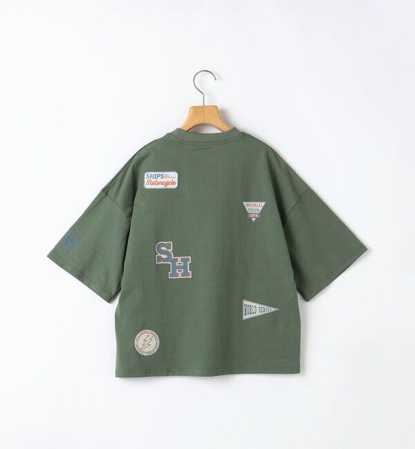 SHIPS KIDS「SHIPS KIDS:140～160cm /〈UVカット/接触冷感〉ワッペンプリント Tシャツ」|Tシャツ・カットソー|