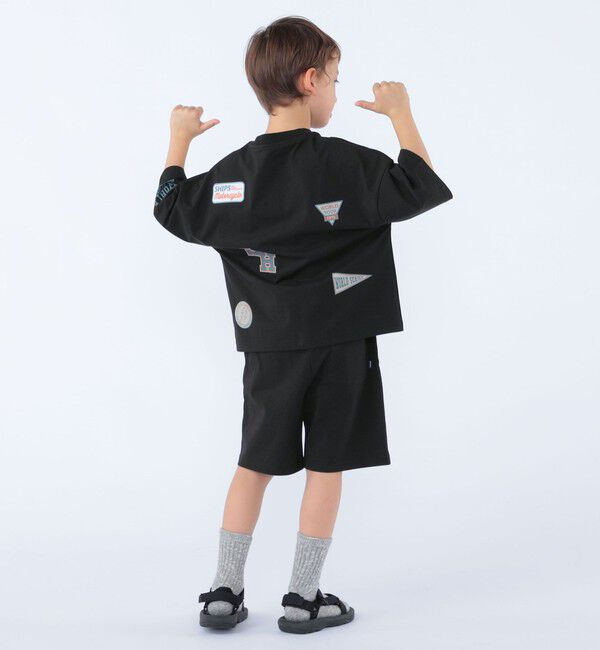SHIPS KIDS「SHIPS KIDS:100～130cm /〈UVカット/接触冷感〉ワッペンプリント Tシャツ」|Tシャツ・カットソー|