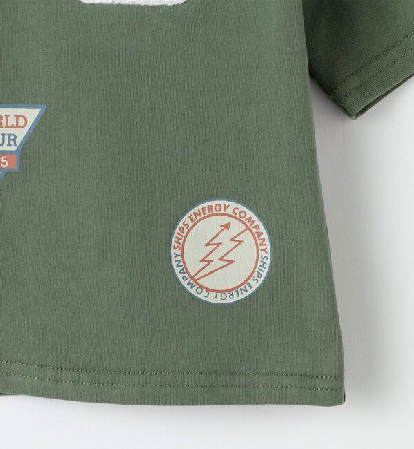 SHIPS KIDS「SHIPS KIDS:100～130cm /〈UVカット/接触冷感〉ワッペンプリント Tシャツ」|Tシャツ・カットソー|