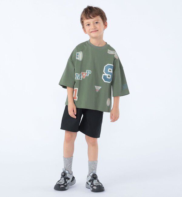 SHIPS KIDS「SHIPS KIDS:100～130cm /〈UVカット/接触冷感〉ワッペンプリント Tシャツ」|Tシャツ・カットソー|