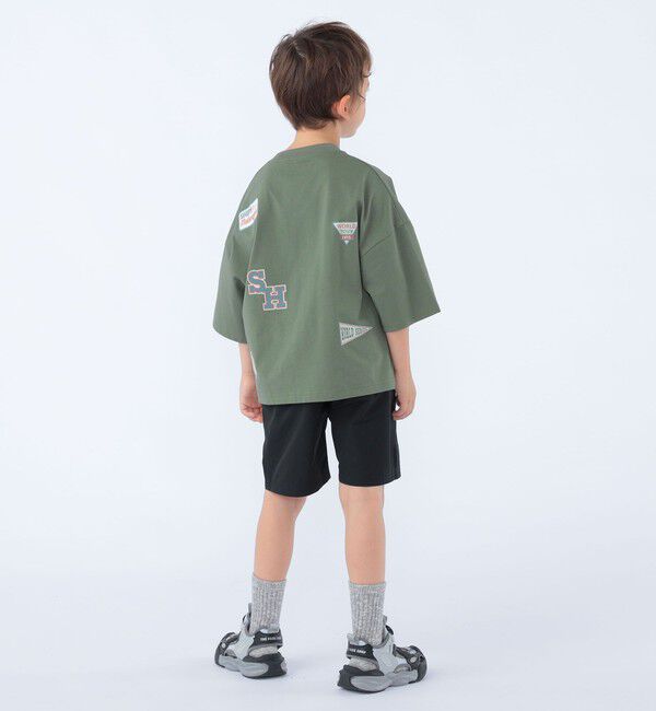 SHIPS KIDS「SHIPS KIDS:100～130cm /〈UVカット/接触冷感〉ワッペンプリント Tシャツ」|Tシャツ・カットソー|