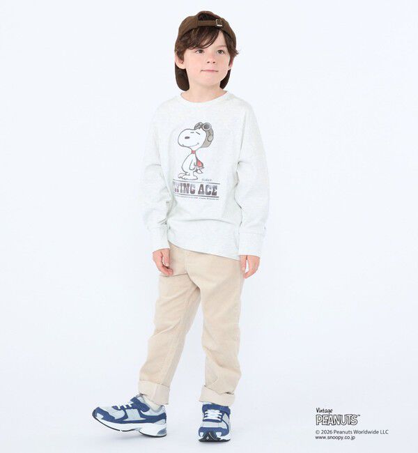 SHIPS KIDS「SHIPS KIDS:100～130cm / PEANUTS FA プリント ロングスリーブ Tシャツ」|Tシャツ・カットソー|
