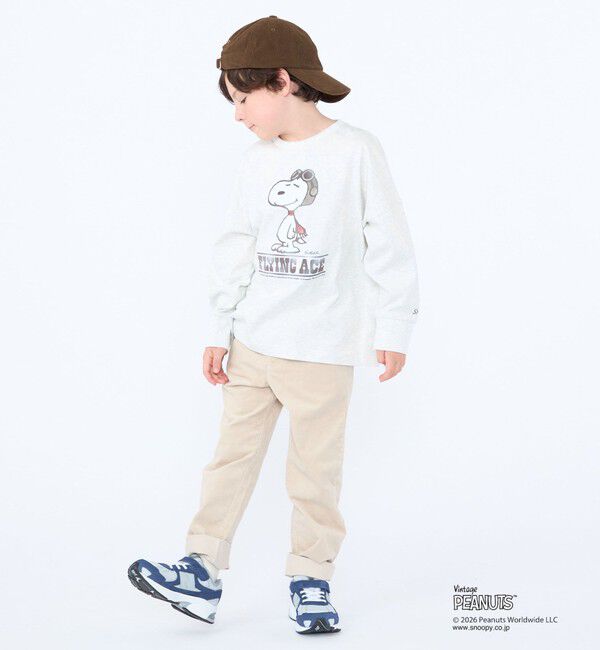 SHIPS KIDS「SHIPS KIDS:100～130cm / PEANUTS FA プリント ロングスリーブ Tシャツ」|Tシャツ・カットソー|