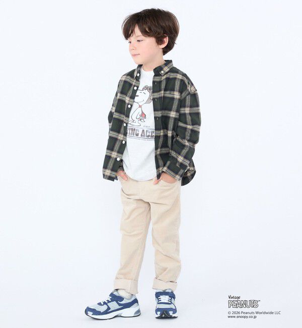 SHIPS KIDS「SHIPS KIDS:100～130cm / PEANUTS FA プリント ロングスリーブ Tシャツ」|Tシャツ・カットソー|
