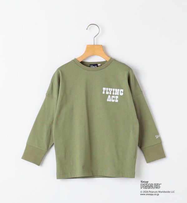 SHIPS KIDS「SHIPS KIDS:100～130cm / PEANUTS FA プリント ロングスリーブ Tシャツ」|Tシャツ・カットソー|