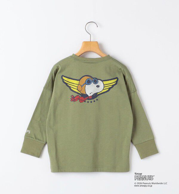 SHIPS KIDS「SHIPS KIDS:100～130cm / PEANUTS FA プリント ロングスリーブ Tシャツ」|Tシャツ・カットソー|
