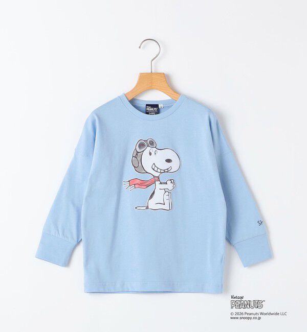 SHIPS KIDS「SHIPS KIDS:100～130cm / PEANUTS FA プリント ロングスリーブ Tシャツ」|Tシャツ・カットソー|