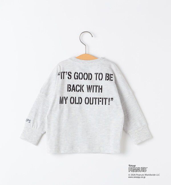 SHIPS KIDS「SHIPS KIDS:80～90cm / PEANUTS FA プリント ロングスリーブ Tシャツ」|Tシャツ・カットソー|