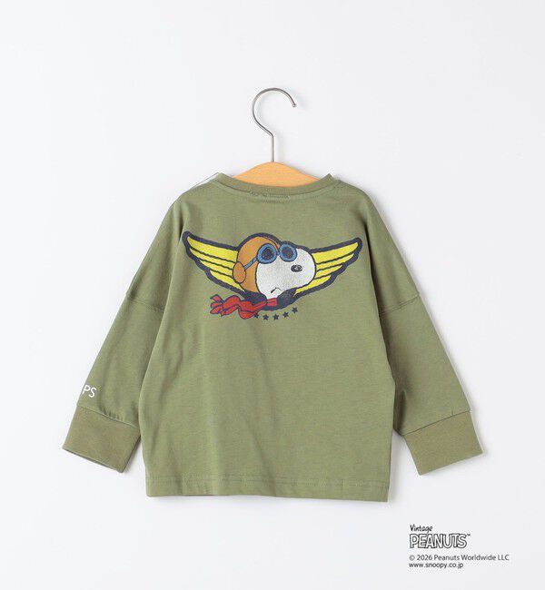 SHIPS KIDS「SHIPS KIDS:80～90cm / PEANUTS FA プリント ロングスリーブ Tシャツ」|Tシャツ・カットソー|