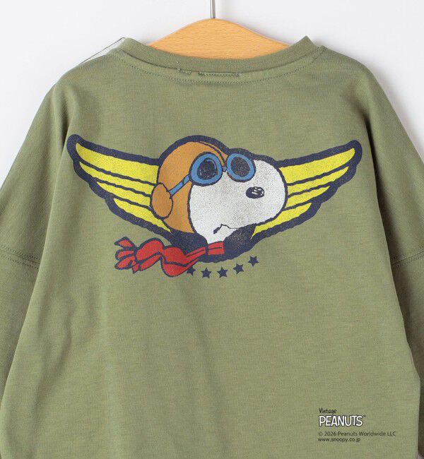 SHIPS KIDS「SHIPS KIDS:80～90cm / PEANUTS FA プリント ロングスリーブ Tシャツ」|Tシャツ・カットソー|