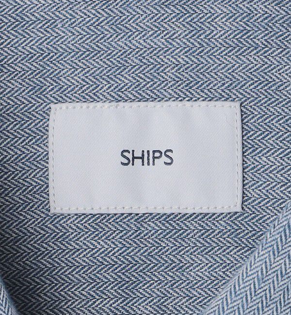 SHIPS「MADE IN JAPAN ワイドカラー ヘリンボーン ネル シャツ」|シャツ・ブラウス|