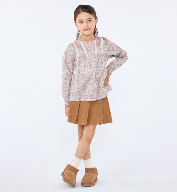SHIPS KIDS「100～130cm / プリーツ コーデュロイ キュロット」|キュロット|