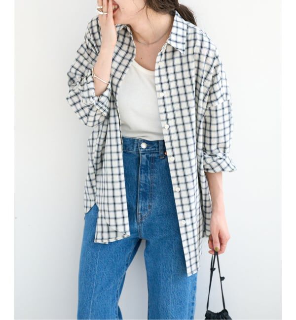 OUTDOOR PRODUCTS Usual Things「チェックシャツ セットアップ対応」|シャツ・ブラウス|ホワイト