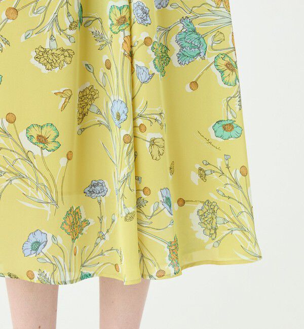Ballsey「【別注】manipuri for Ballsey Collage Bloom アシンメトリータックスカート」|フレア|