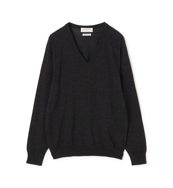 TOMORROWLAND MENS「TOMORROWLAND tricot スーパーファインメリノウール Vネックニット S-WOOL」|ニット・セーター|17 チャコールグレー
