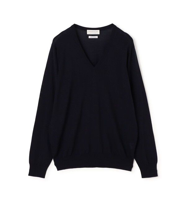 TOMORROWLAND MENS「TOMORROWLAND tricot スーパーファインメリノウール Vネックニット S-WOOL」|ニット・セーター|69 ネイビー