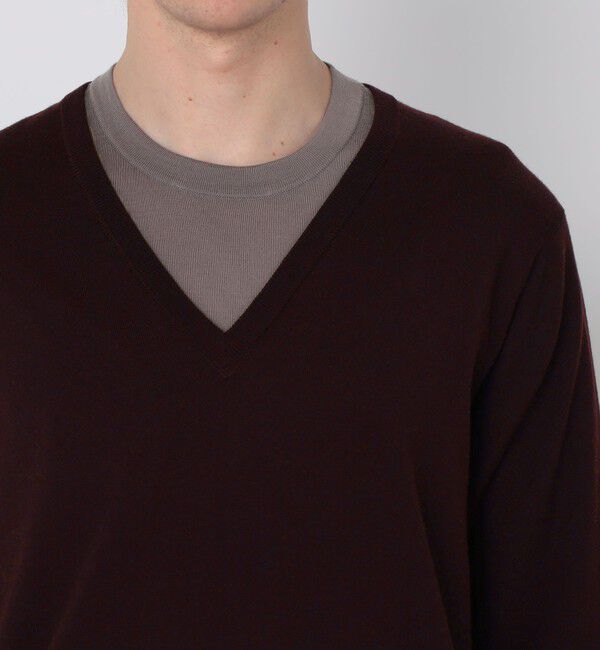 TOMORROWLAND MENS「TOMORROWLAND tricot スーパーファインメリノウール Vネックニット S-WOOL」|ニット・セーター|