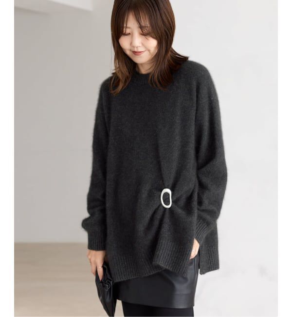 Plage「《予約》Fur Crew-Neck Slit プルオーバー」|ニット・セーター|