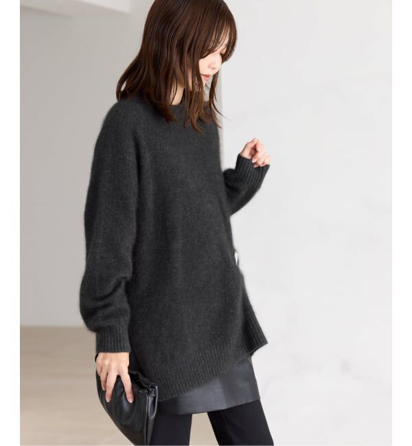 Plage「《予約》Fur Crew-Neck Slit プルオーバー」|ニット・セーター|