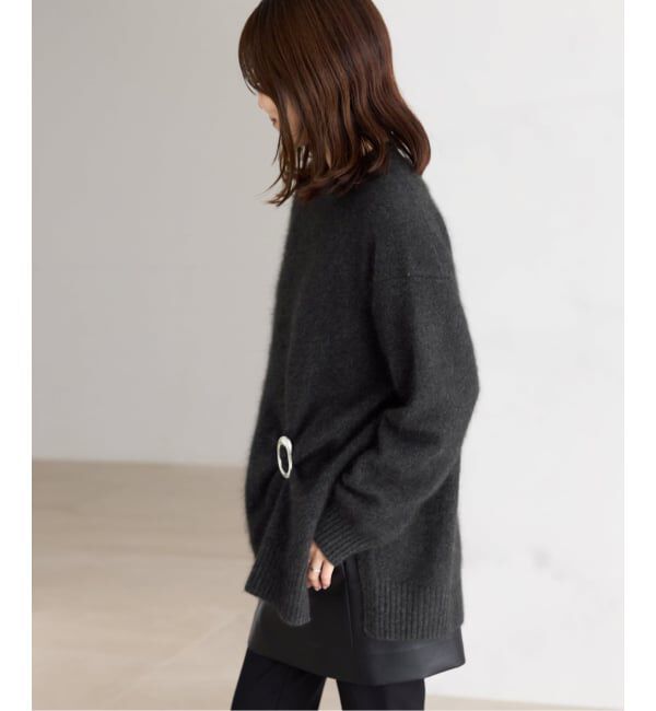 Plage「《予約》Fur Crew-Neck Slit プルオーバー」|ニット・セーター|