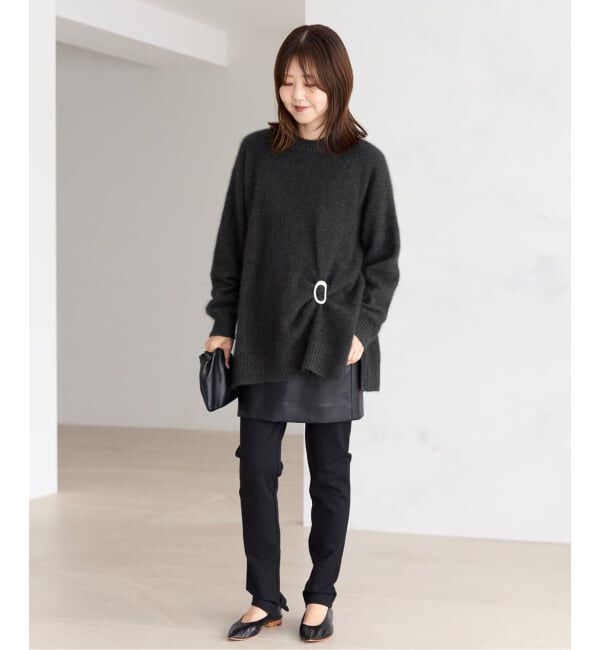 Plage「《予約》Fur Crew-Neck Slit プルオーバー」|ニット・セーター|