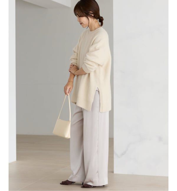 Plage「《予約》Fur Crew-Neck Slit プルオーバー」|ニット・セーター|