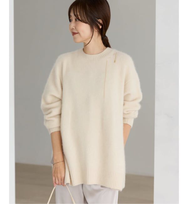 Plage「《予約》Fur Crew-Neck Slit プルオーバー」|ニット・セーター|
