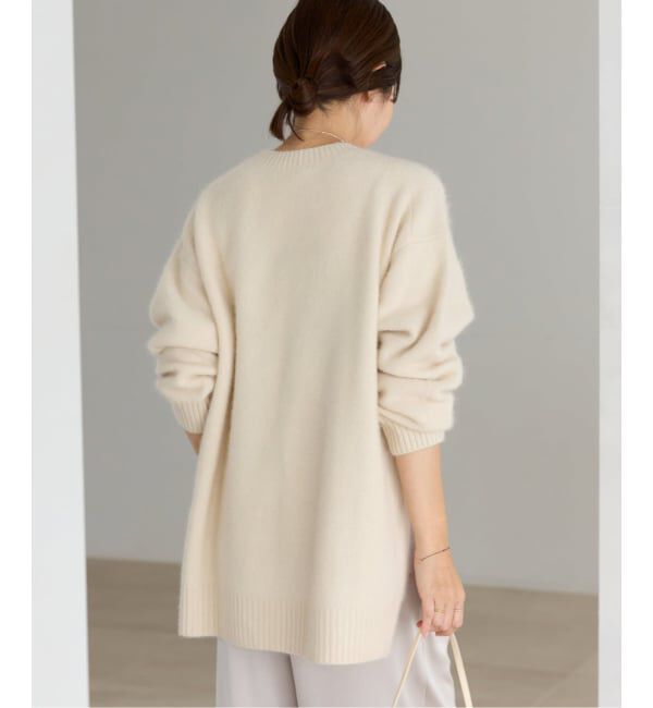 Plage「《予約》Fur Crew-Neck Slit プルオーバー」|ニット・セーター|