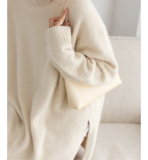 Plage「《予約》Fur Crew-Neck Slit プルオーバー」|ニット・セーター|