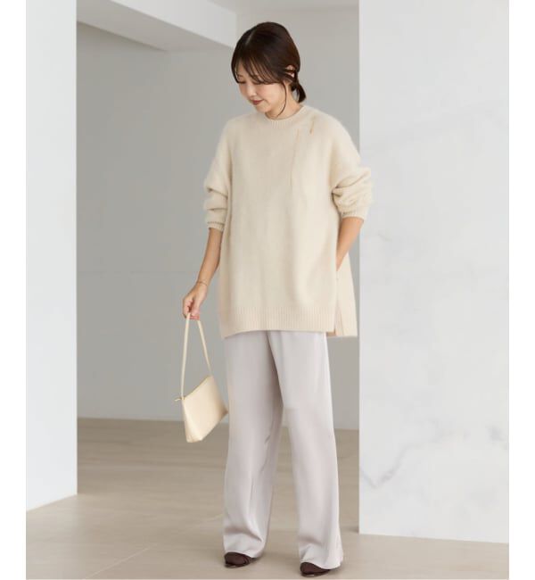 Plage「《予約》Fur Crew-Neck Slit プルオーバー」|ニット・セーター|