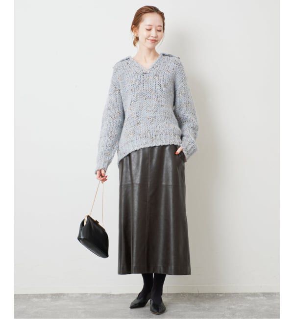 SLOBE IENA「《予約》TRICOTS JEAN MARC/トリコットジーンマルク SLOBE別注 MIXスキッパーニット」|ニット・セーター|
