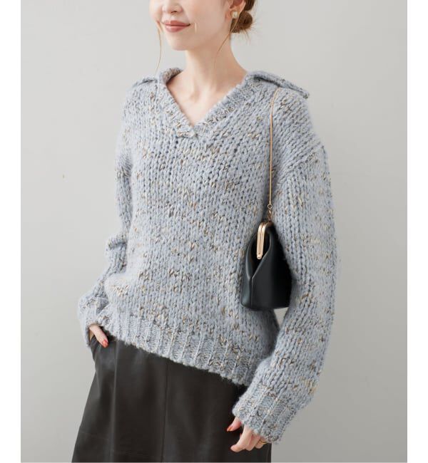 SLOBE IENA「《予約》TRICOTS JEAN MARC/トリコットジーンマルク SLOBE別注 MIXスキッパーニット」|ニット・セーター|