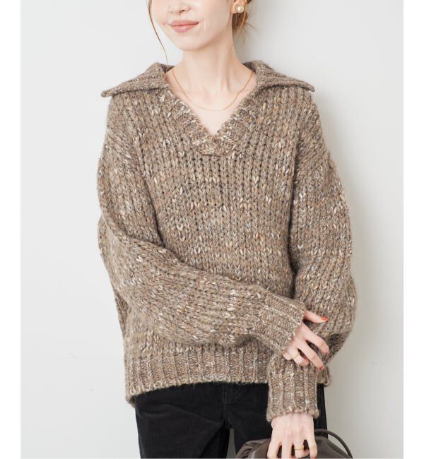 SLOBE IENA「《予約》TRICOTS JEAN MARC/トリコットジーンマルク SLOBE別注 MIXスキッパーニット」|ニット・セーター|