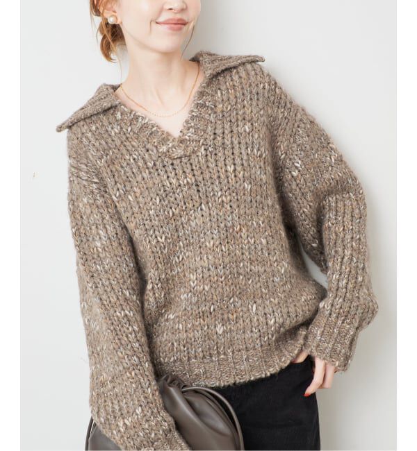 SLOBE IENA「《予約》TRICOTS JEAN MARC/トリコットジーンマルク SLOBE別注 MIXスキッパーニット」|ニット・セーター|