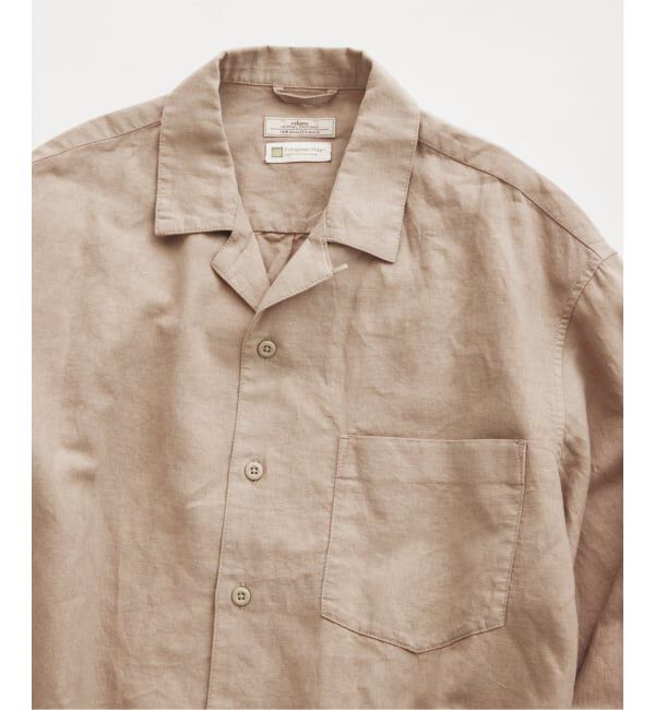 JOURNAL STANDARD relume「European Flax / ヨーロピアンフラックス 製品染め オープンカラーシャツ」|シャツ・ブラウス|