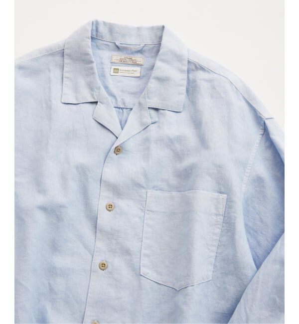 JOURNAL STANDARD relume「European Flax / ヨーロピアンフラックス 製品染め オープンカラーシャツ」|シャツ・ブラウス|