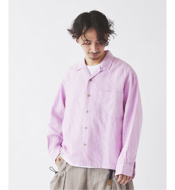 JOURNAL STANDARD relume「European Flax / ヨーロピアンフラックス 製品染め オープンカラーシャツ」|シャツ・ブラウス|