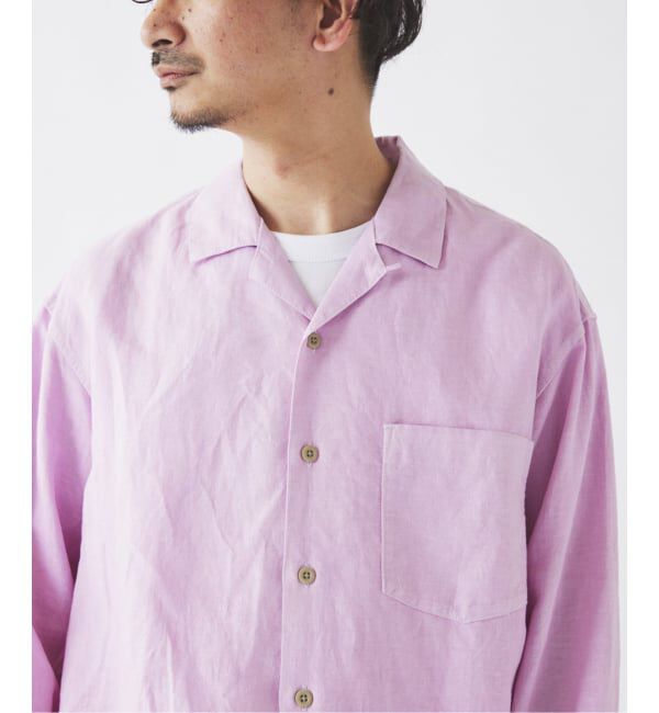 JOURNAL STANDARD relume「European Flax / ヨーロピアンフラックス 製品染め オープンカラーシャツ」|シャツ・ブラウス|