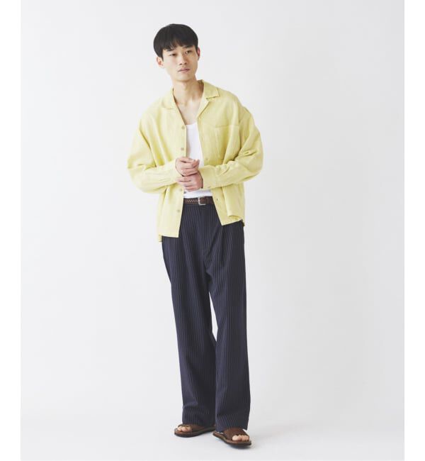 JOURNAL STANDARD relume「European Flax / ヨーロピアンフラックス 製品染め オープンカラーシャツ」|シャツ・ブラウス|