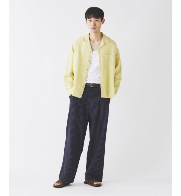 JOURNAL STANDARD relume「European Flax / ヨーロピアンフラックス 製品染め オープンカラーシャツ」|シャツ・ブラウス|