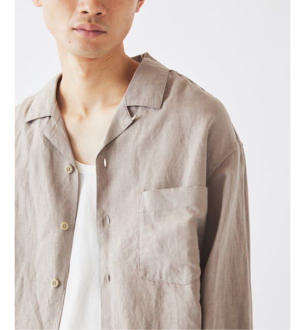 JOURNAL STANDARD relume「European Flax / ヨーロピアンフラックス 製品染め オープンカラーシャツ」|シャツ・ブラウス|