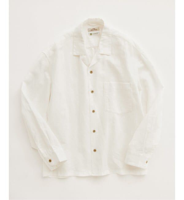 JOURNAL STANDARD relume「European Flax / ヨーロピアンフラックス 製品染め オープンカラーシャツ」|シャツ・ブラウス|ホワイト