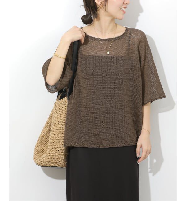 JOURNAL STANDARD relume「PEリネンハーフスリーブプルオーバー」|ニット・セーター|